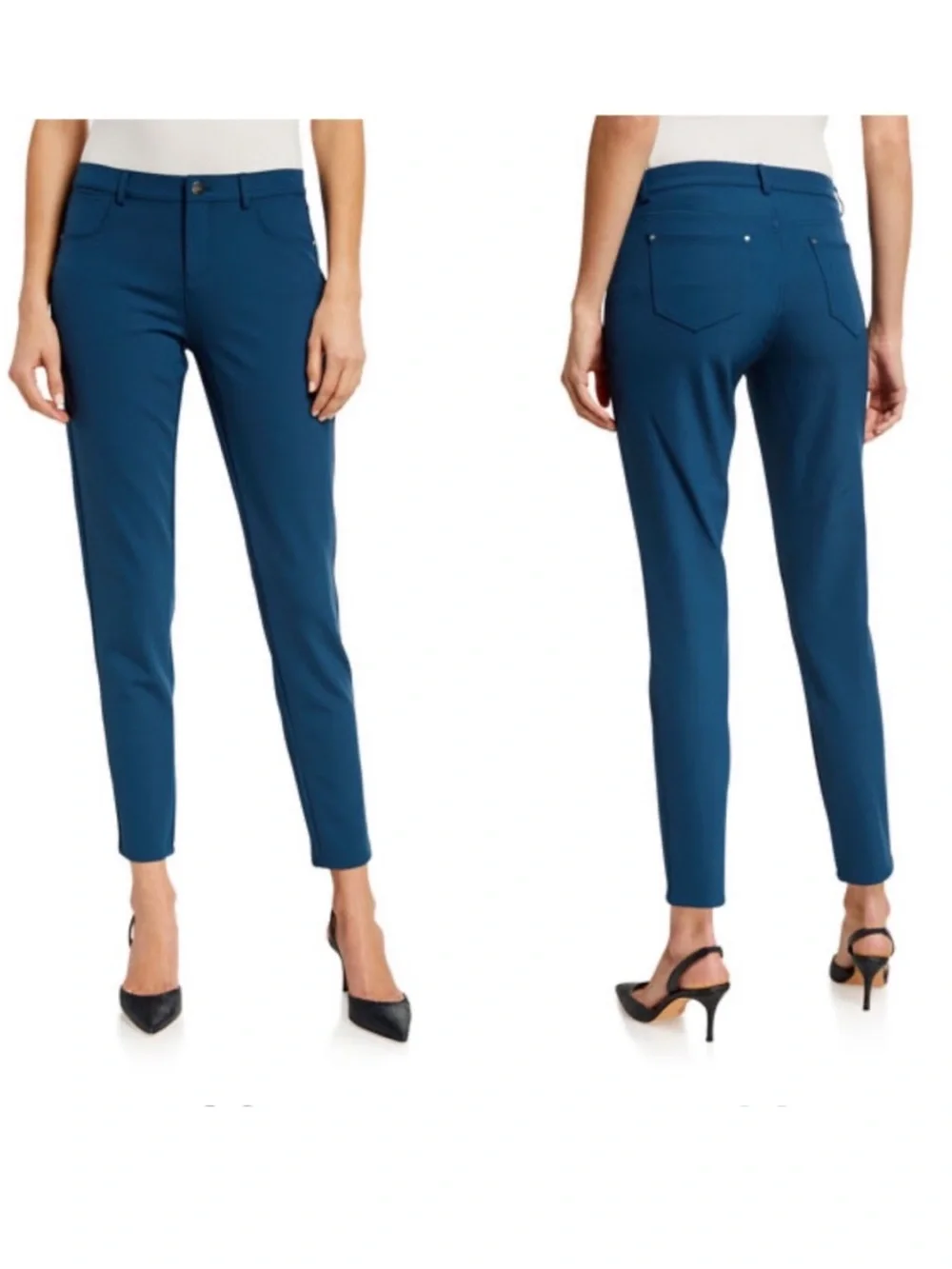 Lafayette 148 New York Mercer Trousers in Teal Blue size 6 - Picture 1 of 7